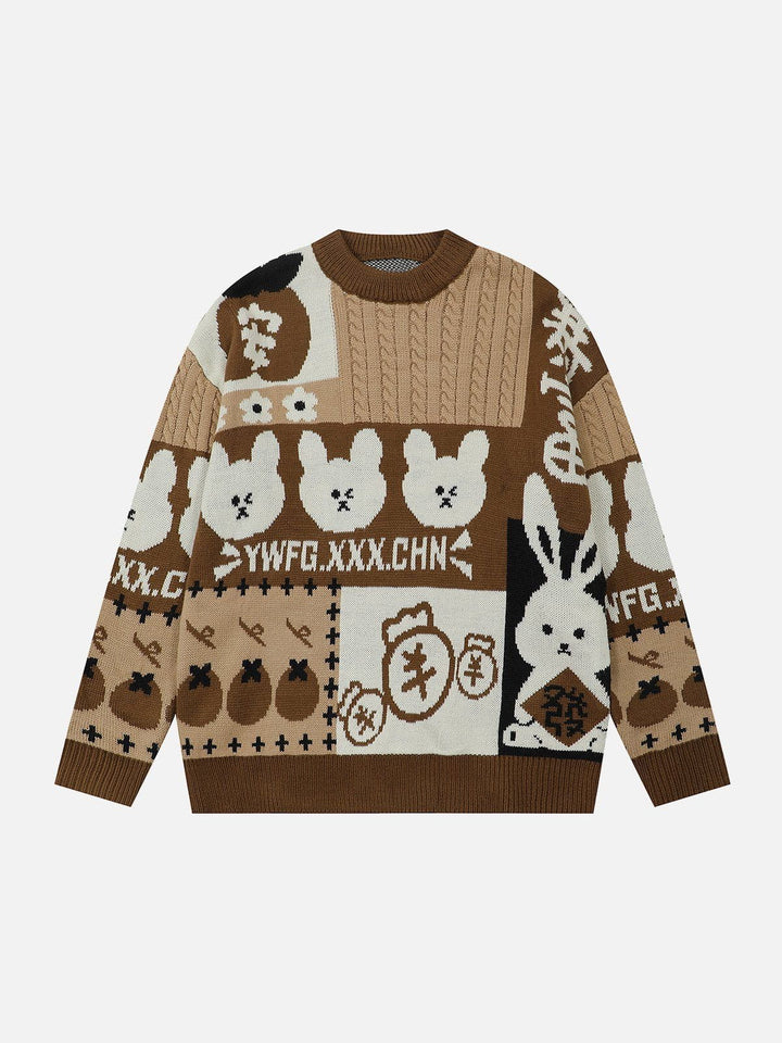 Thesclo - Cartoon Embroidery Sweater - Streetwear Fashion - thesclo.com