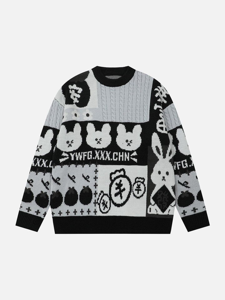 Thesclo - Cartoon Embroidery Sweater - Streetwear Fashion - thesclo.com