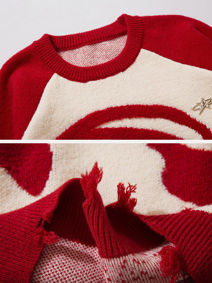 Thesclo - Cartoon Rabbit Embroidery Sweater - Streetwear Fashion - thesclo.com