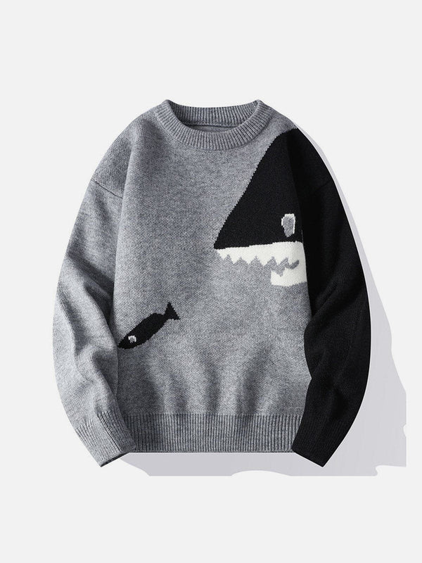 Thesclo - Cartoon Shark Sweater - Streetwear Fashion - thesclo.com