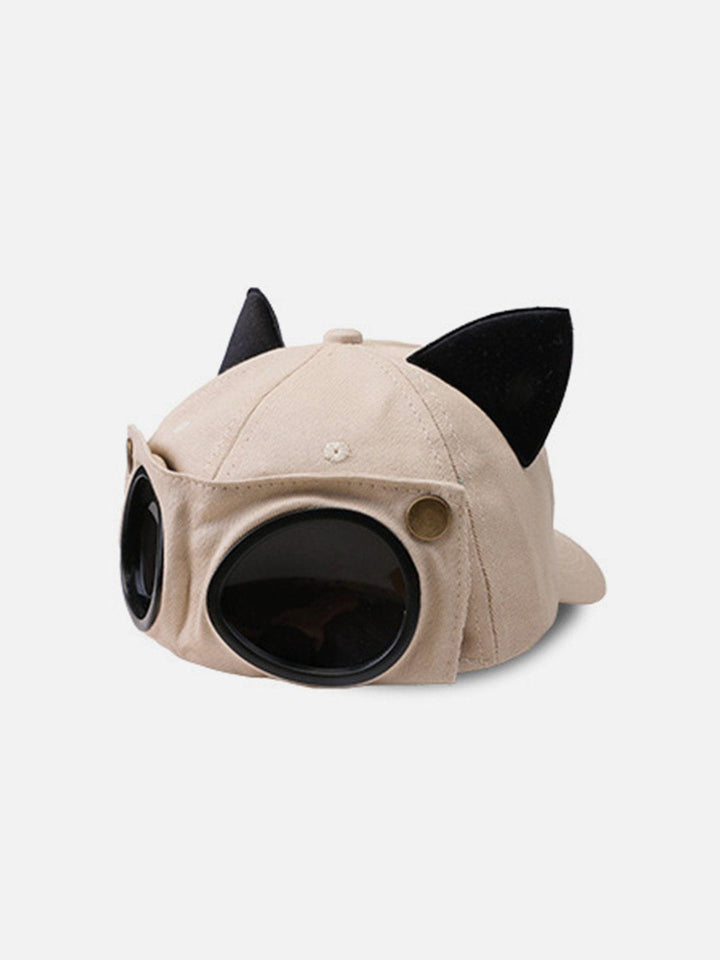 Thesclo - Cat Ears Aviator Glasses Baseball Hat - Streetwear Fashion - thesclo.com