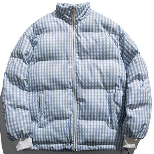 Thesclo - Checkered Pattern Winter Coat - Streetwear Fashion - thesclo.com