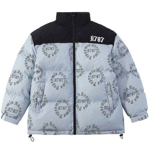 Thesclo - Circle Letter Full Print Winter Coat - Streetwear Fashion - thesclo.com