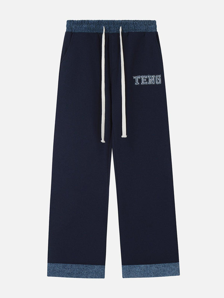 Thesclo - Contrast Drawstring Sweatpants - Streetwear Fashion - thesclo.com