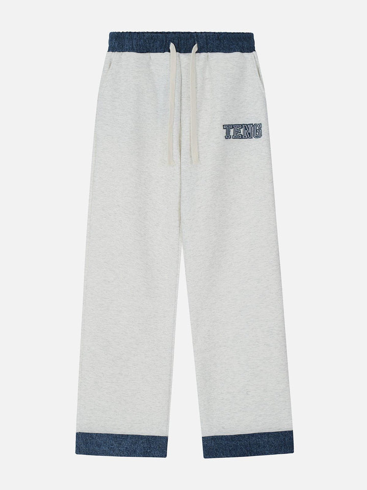 Thesclo - Contrast Drawstring Sweatpants - Streetwear Fashion - thesclo.com