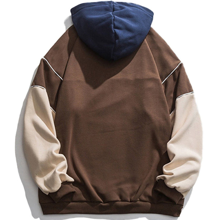 Thesclo - Contrasting Color Stitching Hoodie - Streetwear Fashion - thesclo.com