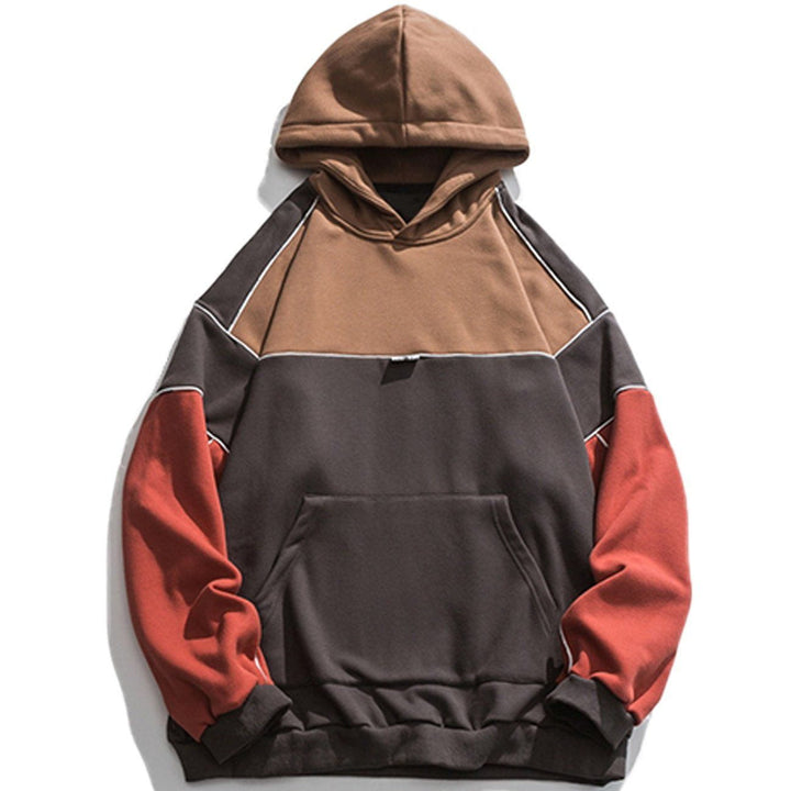 Thesclo - Contrasting Color Stitching Hoodie - Streetwear Fashion - thesclo.com