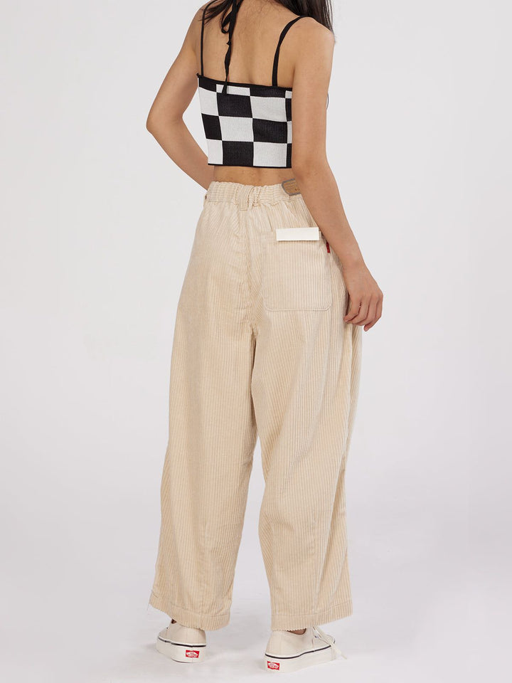 Thesclo - Corduroy Wide-Leg Pants - Streetwear Fashion - thesclo.com