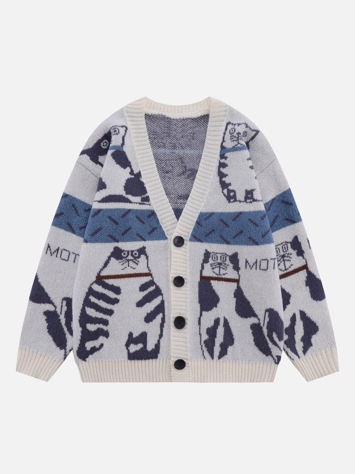 Thesclo - Cute Cat Cardigan - Streetwear Fashion - thesclo.com