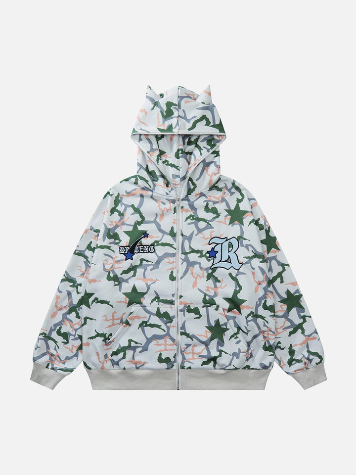 Thesclo - Demon Camo Print Hoodie - Streetwear Fashion - thesclo.com