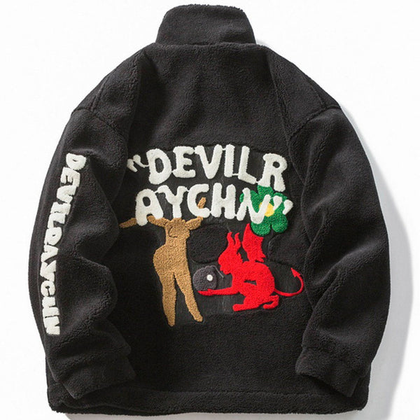 Thesclo - Demon Girl Letter Winter Coat - Streetwear Fashion - thesclo.com