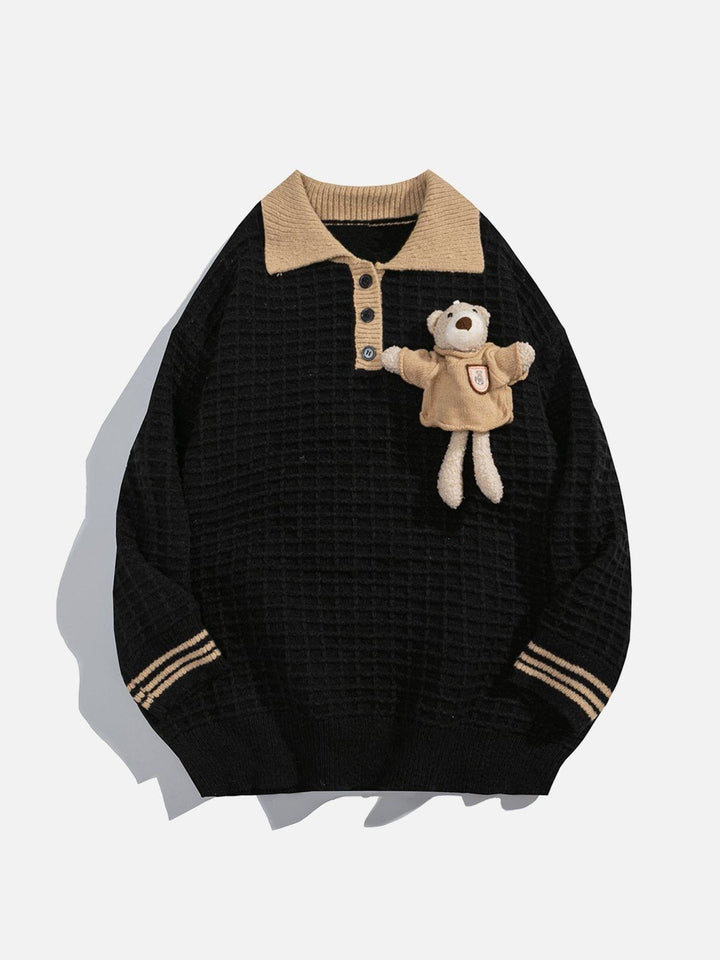 Thesclo - Detachable Cute Bear Sweater - Streetwear Fashion - thesclo.com