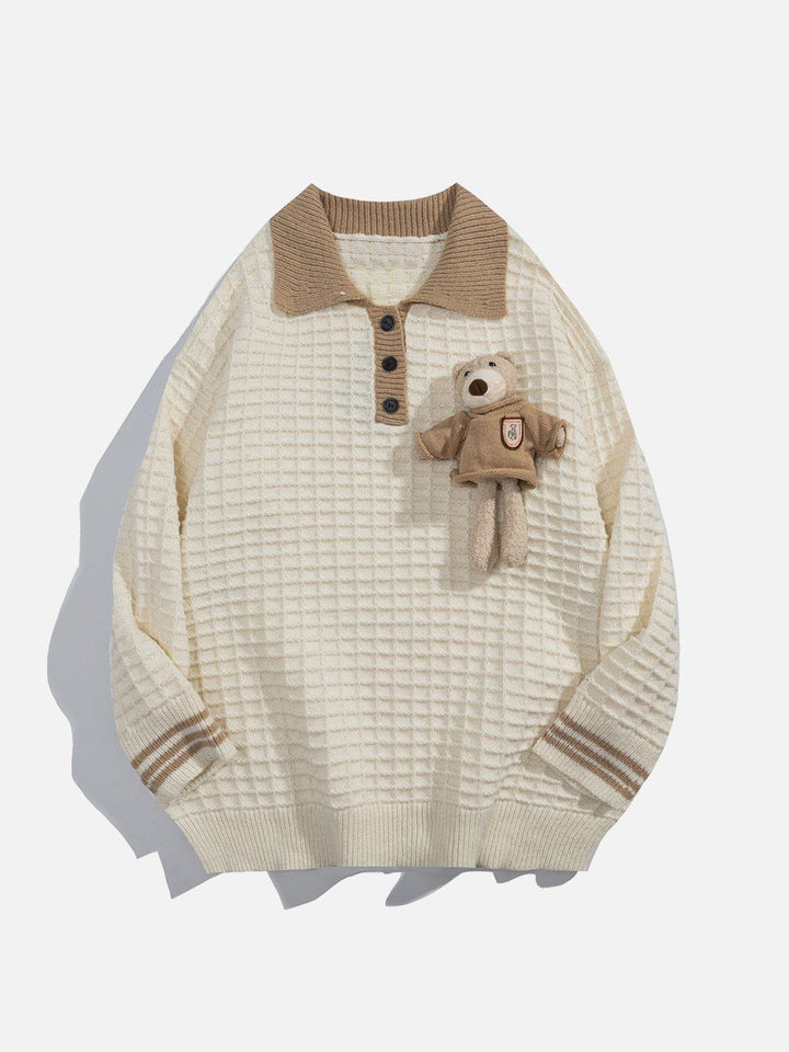 Thesclo - Detachable Cute Bear Sweater - Streetwear Fashion - thesclo.com