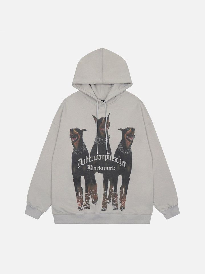 Thesclo - Doberman Print Hoodie - Streetwear Fashion - thesclo.com