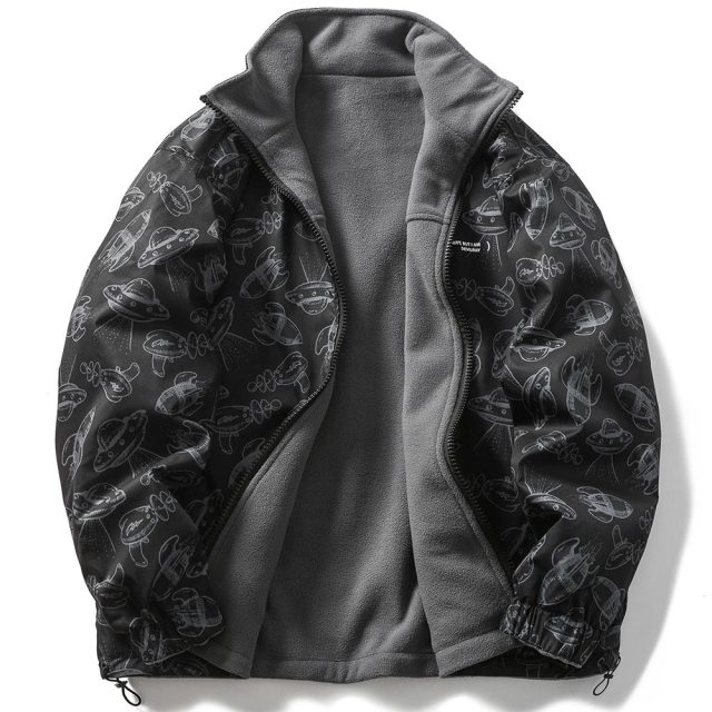 Thesclo - Double-Sided Black Jacket - Streetwear Fashion - thesclo.com