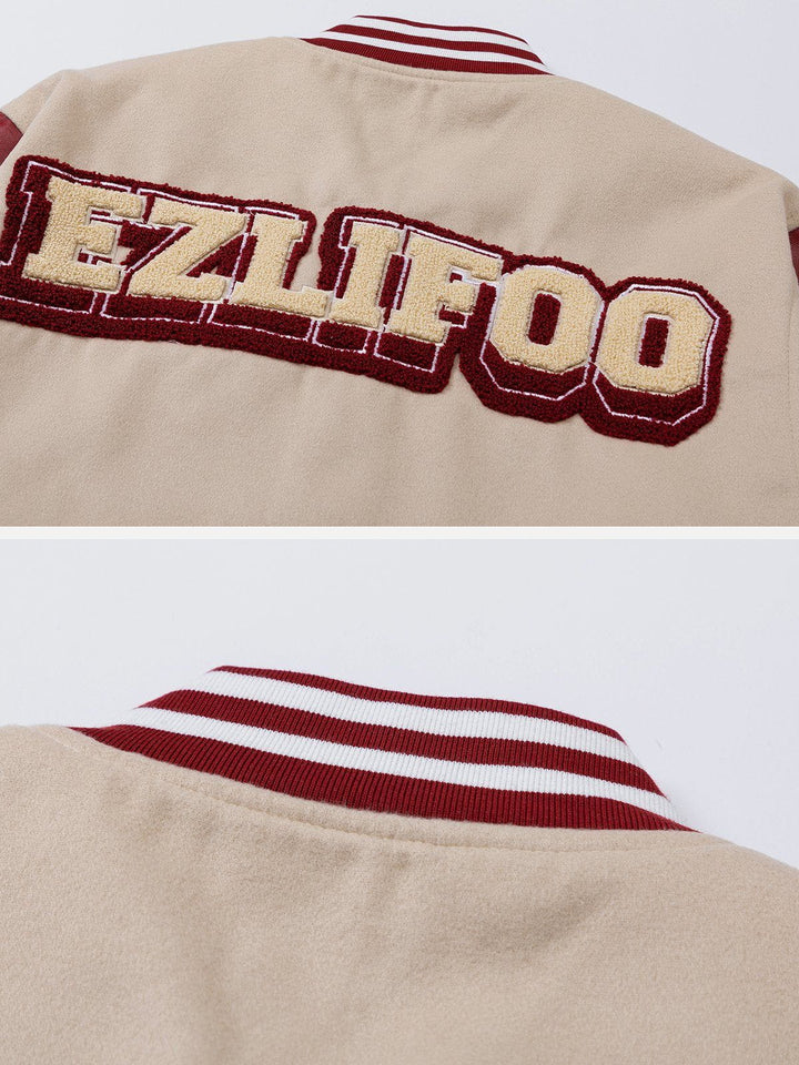 Thesclo - "EZLIFOO" Embroidery Jacket - Streetwear Fashion - thesclo.com