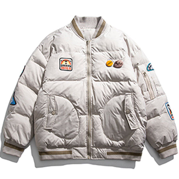 Thesclo - Embroidered Badge Winter Coat - Streetwear Fashion - thesclo.com