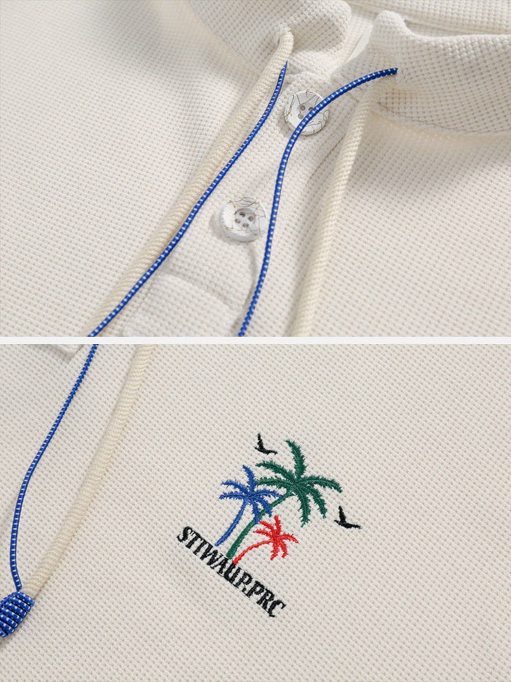 Thesclo - Embroidered Coconut Palm Sweatshirt - Streetwear Fashion - thesclo.com