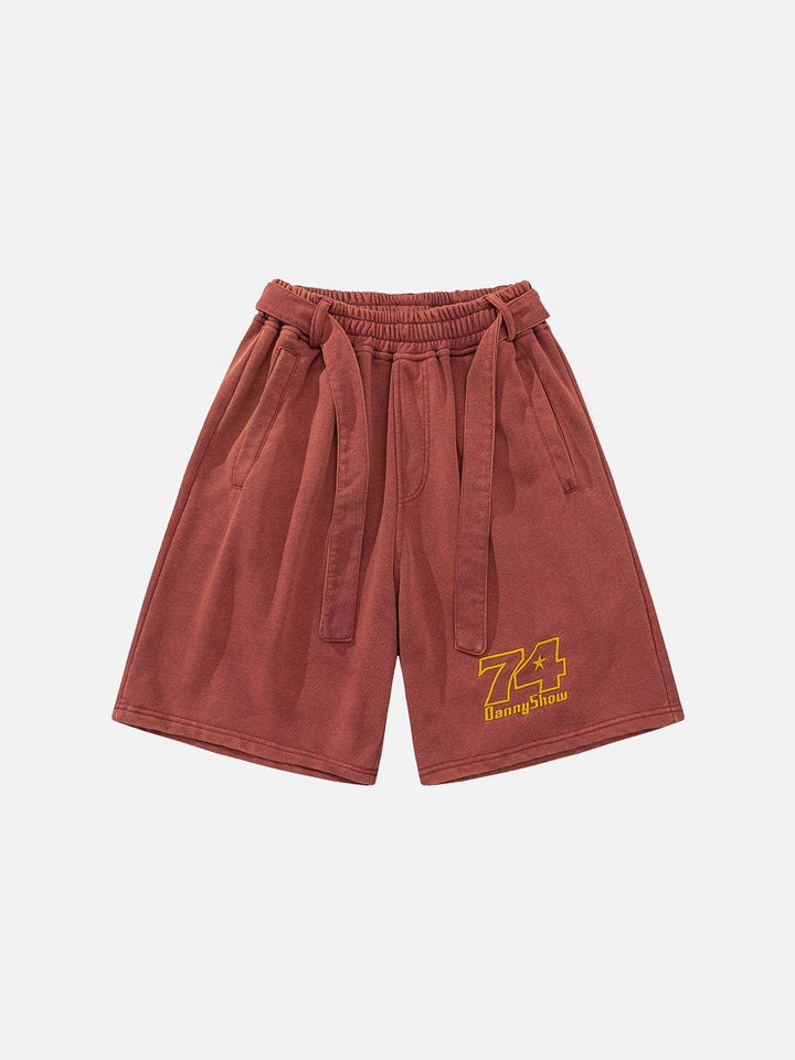 Thesclo - Embroidered Drawstring Shorts - Streetwear Fashion - thesclo.com