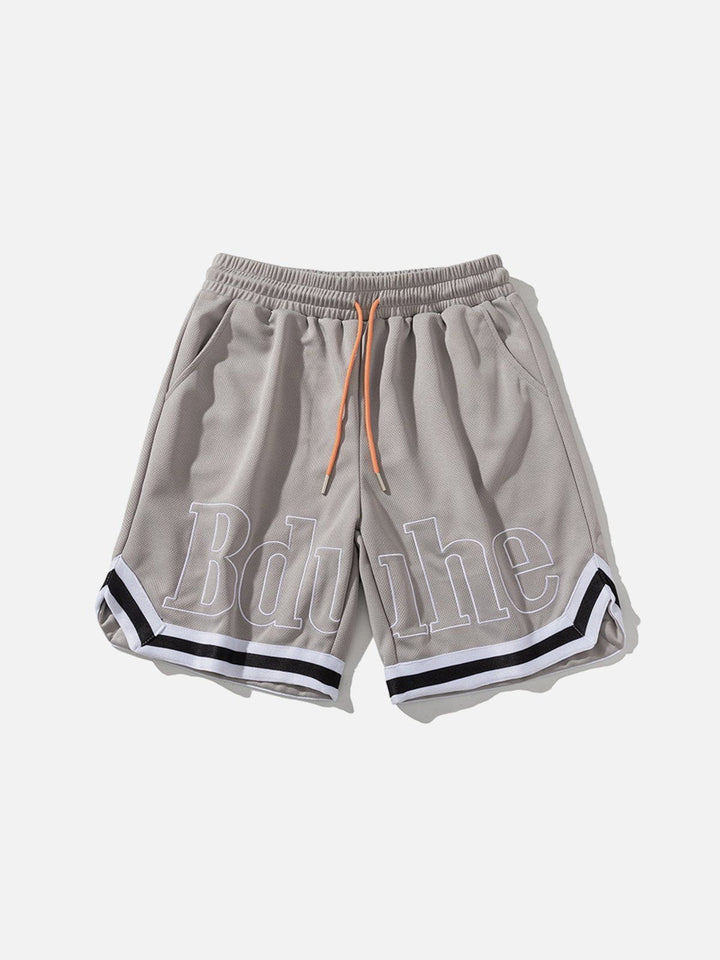Thesclo - Embroidered Letters Sports Shorts - Streetwear Fashion - thesclo.com
