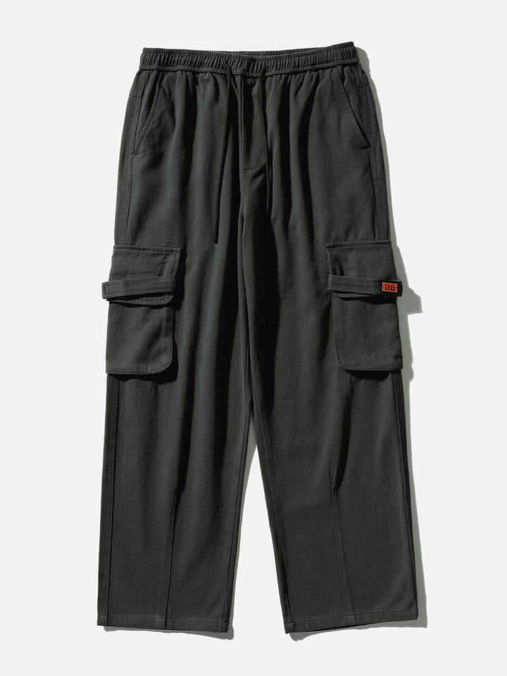 Thesclo - Embroidered Patch Multi-Pocket Cargo Pants - Streetwear Fashion - thesclo.com