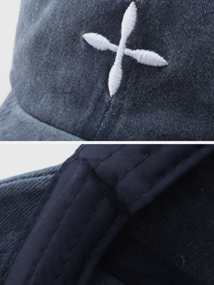Thesclo - Embroidery Crucifix Baseball Cap - Streetwear Fashion - thesclo.com