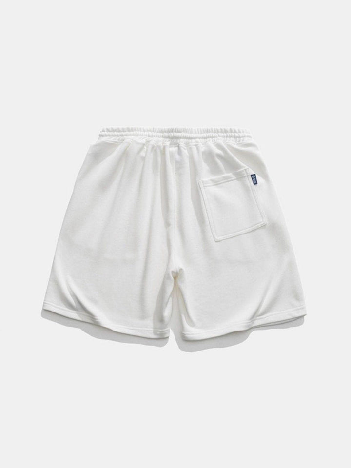 Thesclo - Embroidery Solid Color Shorts - Streetwear Fashion - thesclo.com