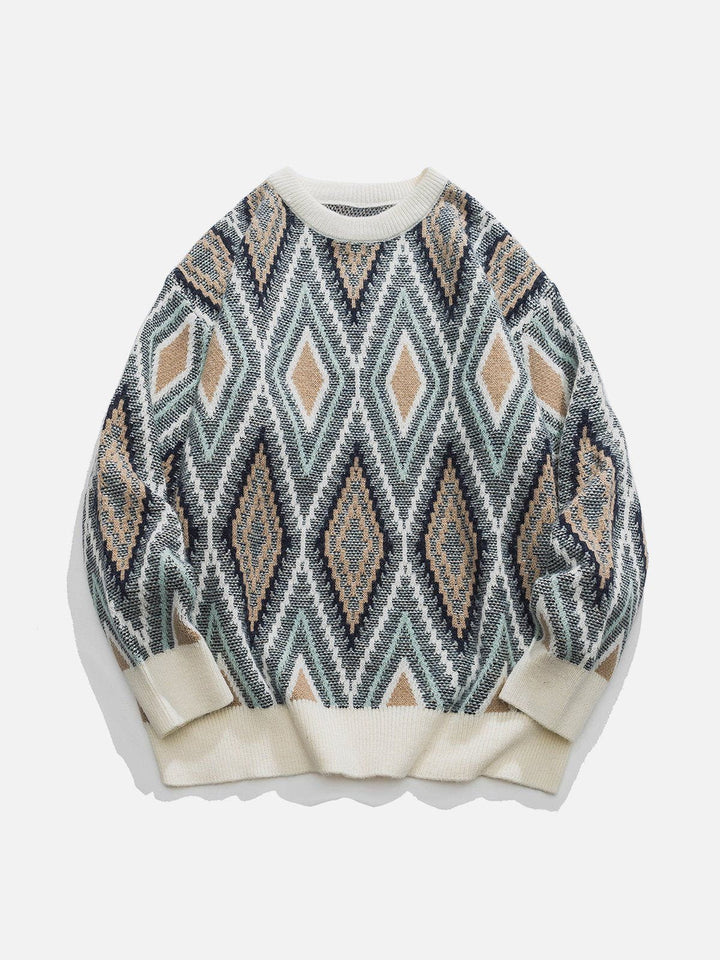 Thesclo - Ethnic Style Rhombus Sweater - Streetwear Fashion - thesclo.com