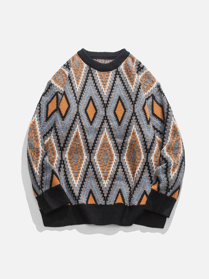 Thesclo - Ethnic Style Rhombus Sweater - Streetwear Fashion - thesclo.com