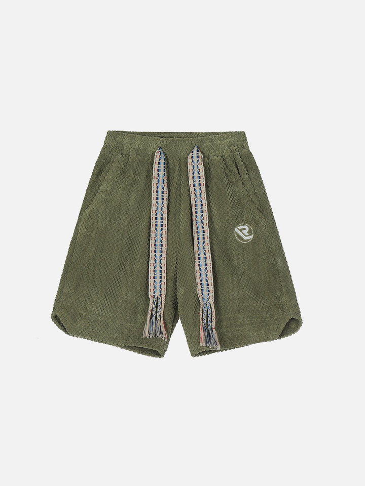 Thesclo - Ethnic Woven Drawstring Shorts - Streetwear Fashion - thesclo.com