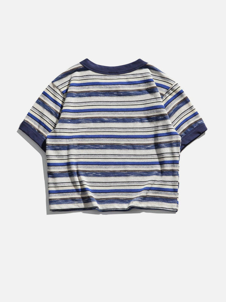 Thesclo - "Explorer" Stripe Crop Tee - Streetwear Fashion - thesclo.com