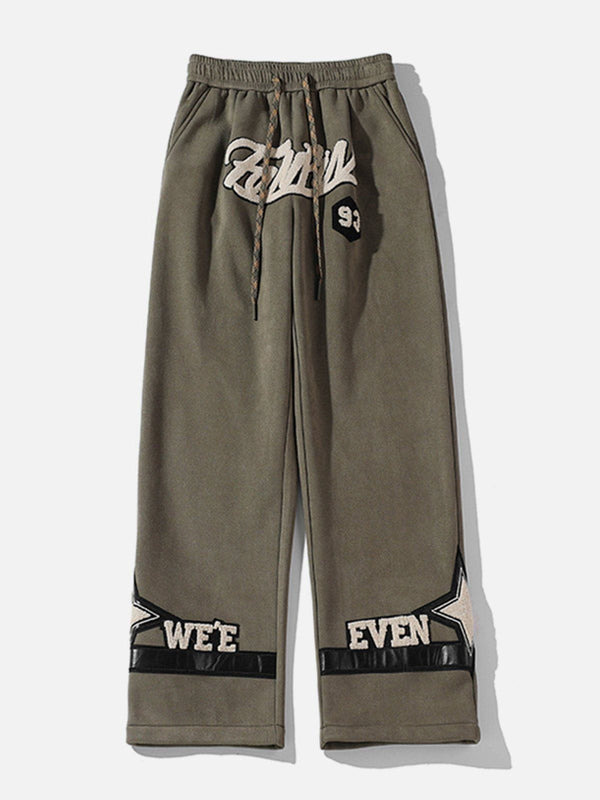 Thesclo - Fleece Suede Sweatpants - Streetwear Fashion - thesclo.com