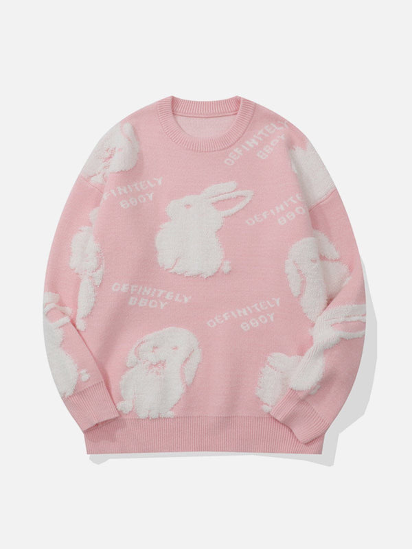 Thesclo - Flocked Rabbit Sweater - Streetwear Fashion - thesclo.com