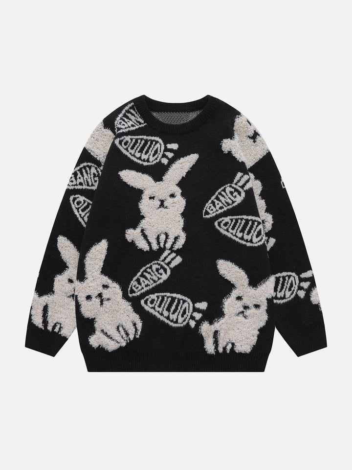 Thesclo - Flocking Rabbit Knit Sweater - Streetwear Fashion - thesclo.com