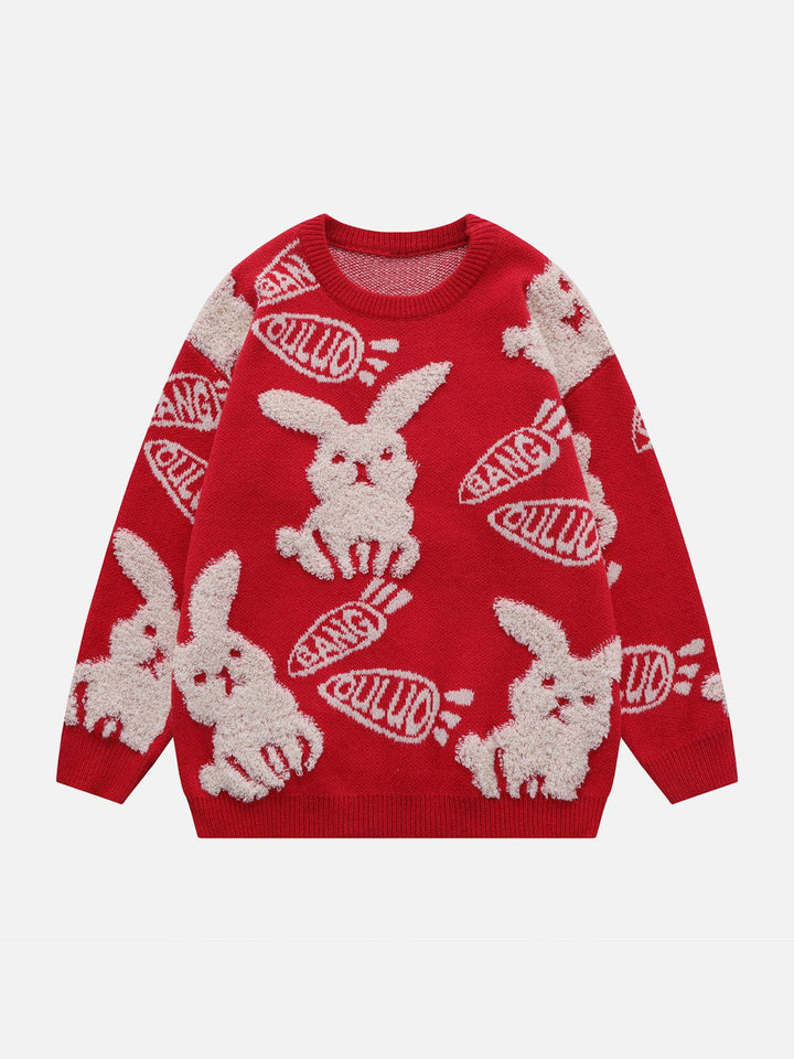 Thesclo - Flocking Rabbit Knit Sweater - Streetwear Fashion - thesclo.com