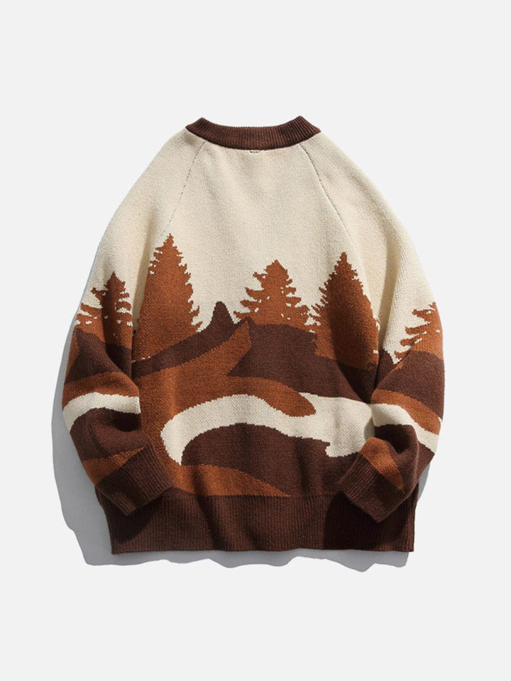 Thesclo - Forest Sunrise Cardigan - Streetwear Fashion - thesclo.com