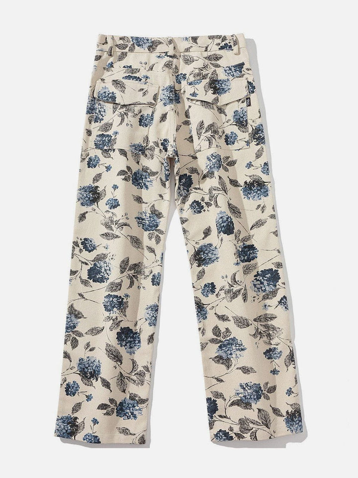 Thesclo - Full Flower Print Pants - Streetwear Fashion - thesclo.com