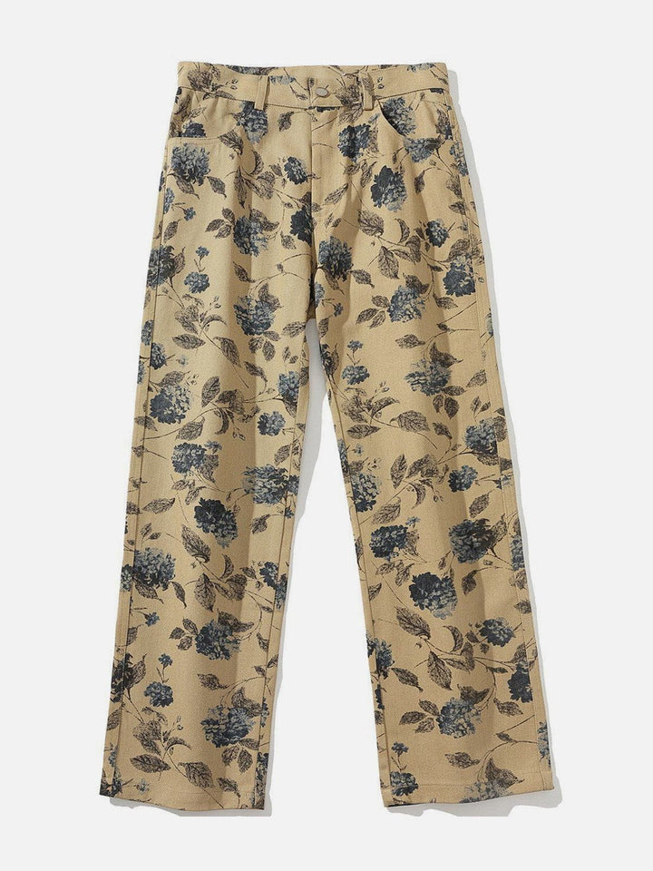 Thesclo - Full Flower Print Pants - Streetwear Fashion - thesclo.com