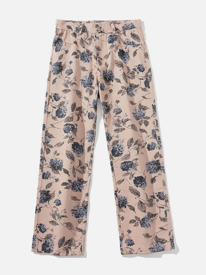 Thesclo - Full Flower Print Pants - Streetwear Fashion - thesclo.com