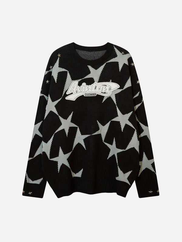 Thesclo - Full Print Star Sweater - Streetwear Fashion - thesclo.com