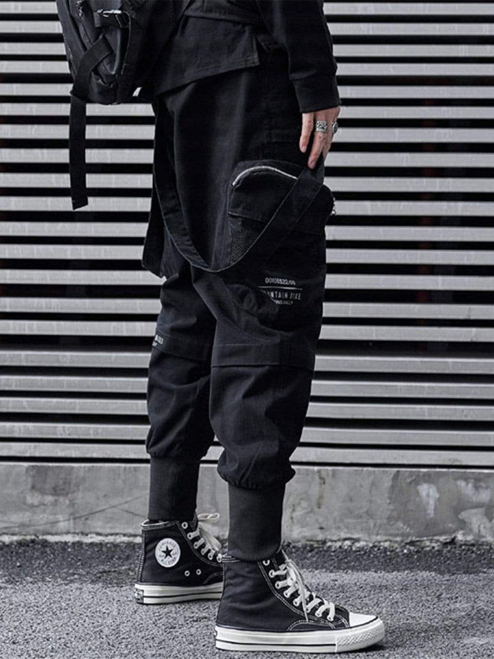 Thesclo - Function Buttons Ribbons Stereoscopic Pockets Cargo Pants - Streetwear Fashion - thesclo.com