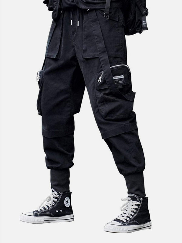 Thesclo - Function Buttons Ribbons Stereoscopic Pockets Cargo Pants - Streetwear Fashion - thesclo.com