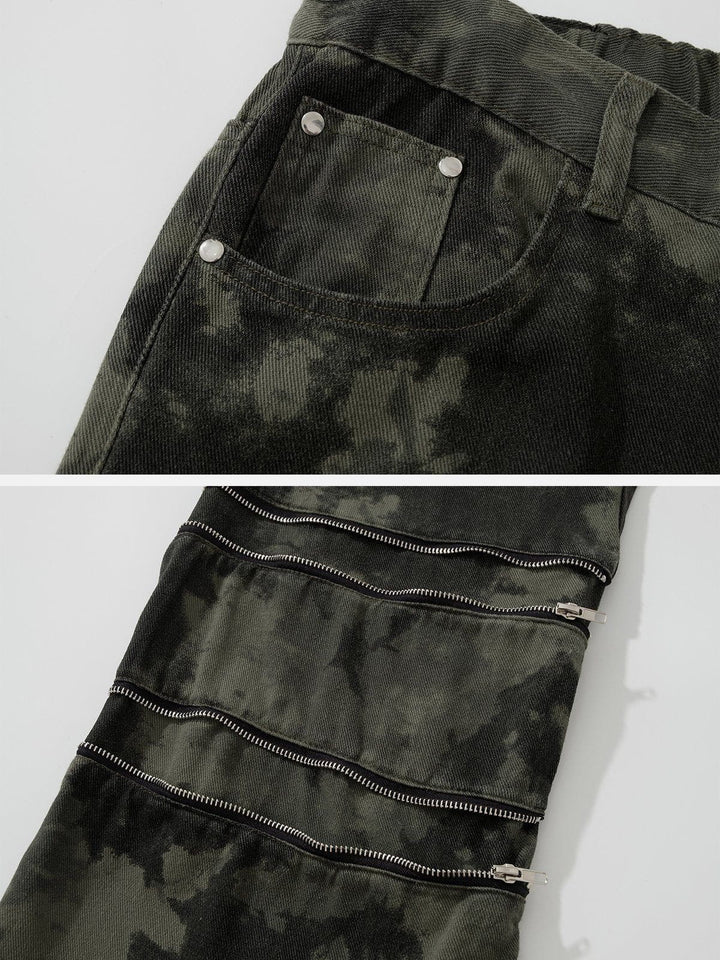 Thesclo - Functional Multi-pocket Zipper Design Camouflage Cargo Pants - Streetwear Fashion - thesclo.com