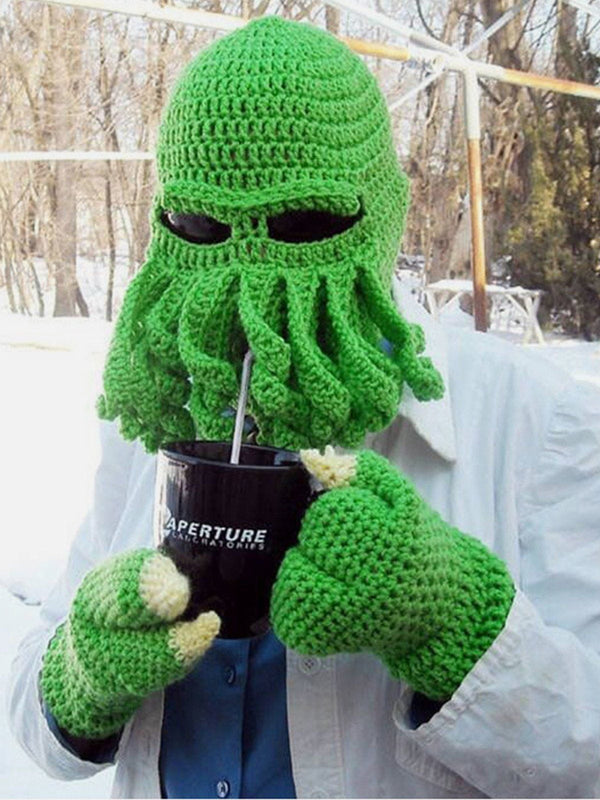 Thesclo - Funny Knit Masked Octopus Hat - Streetwear Fashion - thesclo.com