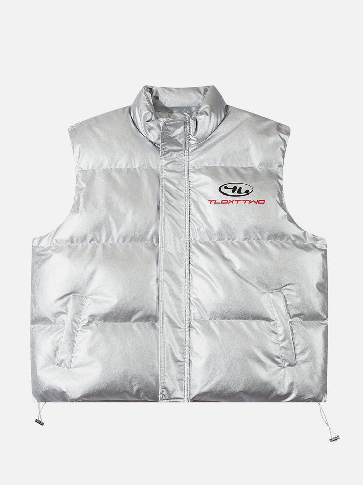 Thesclo - Glossy Letter Print Gilet - Streetwear Fashion - thesclo.com
