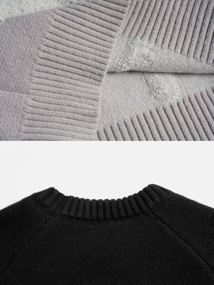 Thesclo - Gradient Patchwork Sweater - Streetwear Fashion - thesclo.com