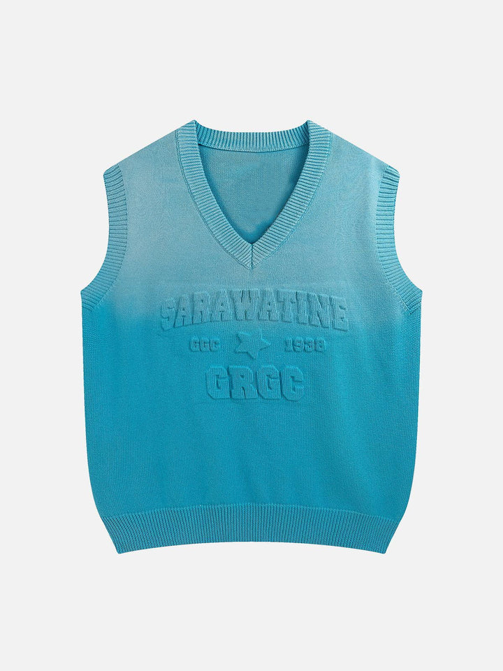 Thesclo - Gradient Sweater Vest - Streetwear Fashion - thesclo.com