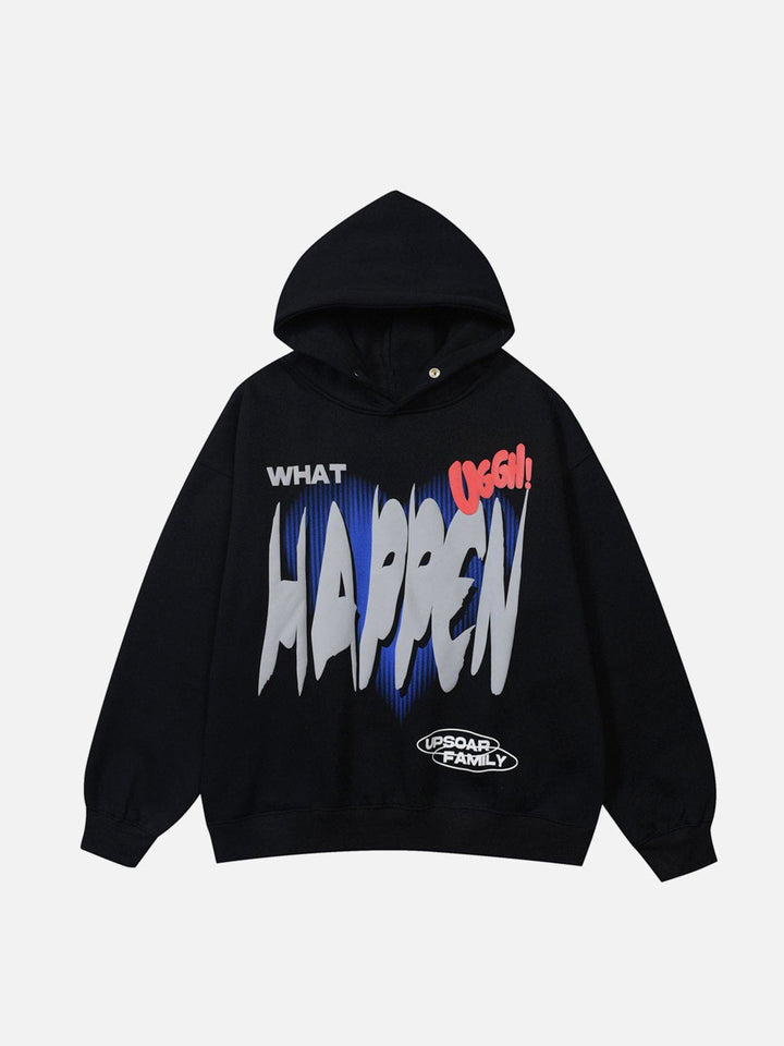 Thesclo - HAPPEN Print Hoodie - Streetwear Fashion - thesclo.com