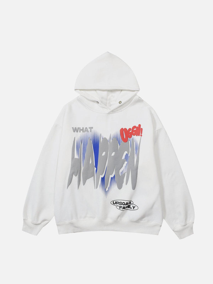 Thesclo - HAPPEN Print Hoodie - Streetwear Fashion - thesclo.com