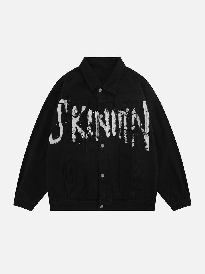 Thesclo - Hand-Drawn Doodle Denim Jacket - Streetwear Fashion - thesclo.com